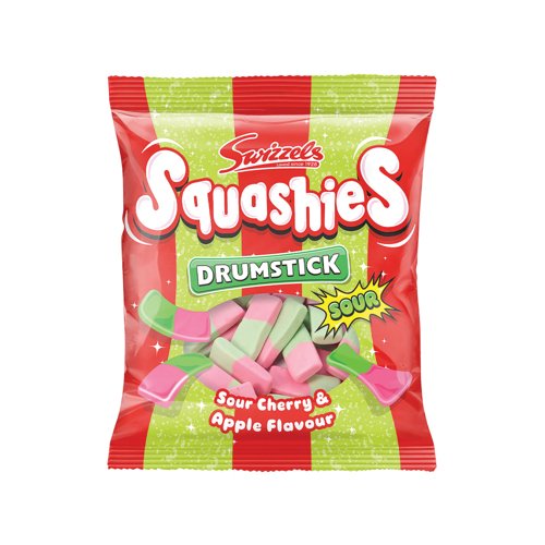 Swizzels Squashies Drumstick Sour Cherry and Apple 120g Bag 124212