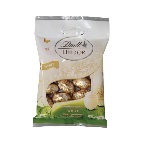 Lindt Lindor Mini Eggs White Chocolate 80g FOLIN055