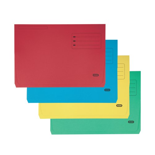 Elba Strongline Document Wallet Bright Manilla Foolscap Assorted (25 Pack) 100090138