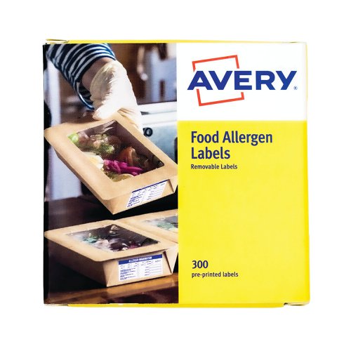 Avery Pre-Printed Allergen Food Labels 98x40mm (Pack of 300) ALL9840