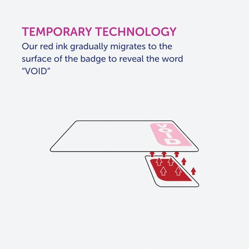 Avery Self-Adhesive Visitor Paper Badges Roll with Expiring Tabs 4851E-THR - AV15173