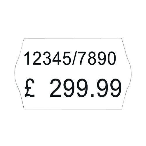 Avery Dennison 2-Line Price Marking Label White 16x26mm (Pack of 12000) WR1626 | AVWR1626 | Avery UK