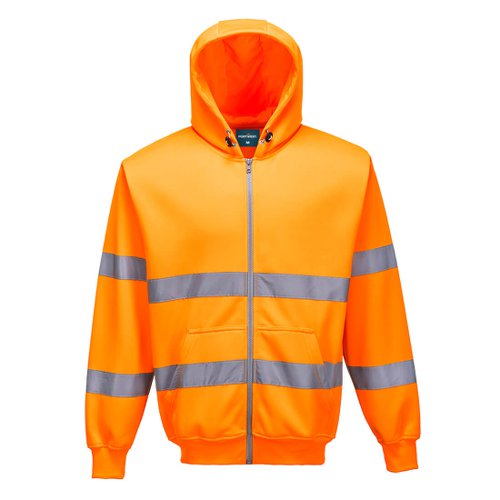 Portwest Hi Vis Zipped Hoodie XS Orange | Portwest