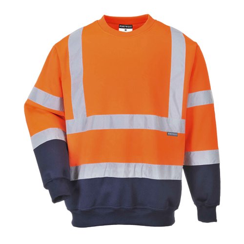 Portwest Hi Vis Contrast Sweatshirt S Orange/Navy