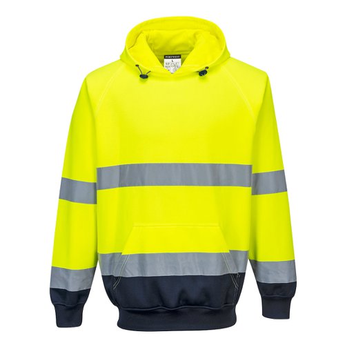 Portwest Hi Vis Contrast Hoodie 2XL Yellow/Navy