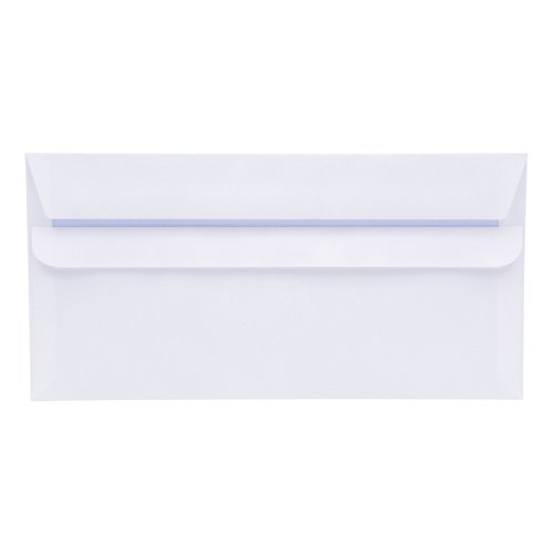 5 Star Office Envelopes Wallet Self Seal 80gsm DL 220x110mm White (Pack of 1000)