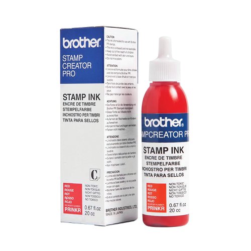 Brother Stamp Creator Ink Refill Bottle Red PRINKR