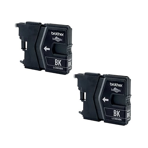 Brother LC985BK Inkjet Cartridge Black Twinpack LC985BKBP2