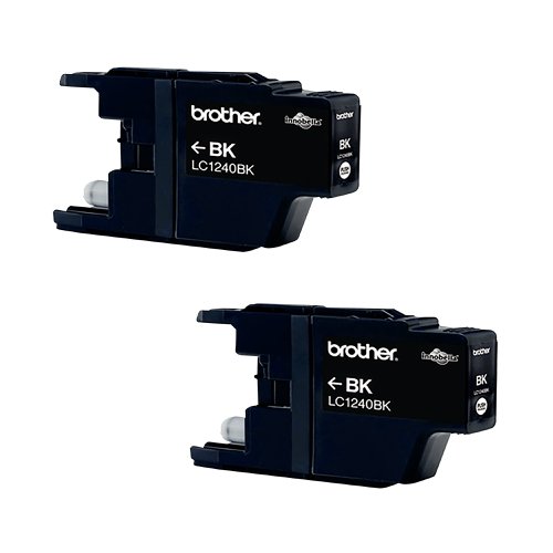 Brother LC1240BK Inkjet Cartridge Black Twinpack LC1240BKBP2