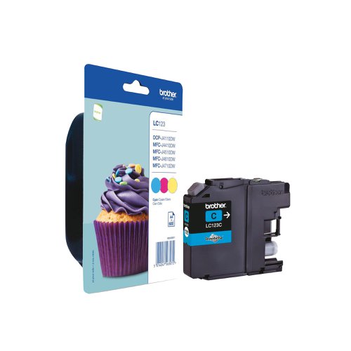 Brother LC123 Inkjet Cartridge Pack of 3 CMY LC123RBWBP