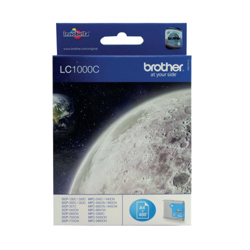 Brother LC1000C Inkjet Cartridge Cyan LC1000C