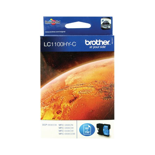 Brother LC1100HYC Inkjet Cartridge High Yield Cyan LC1100HYC