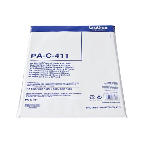 Brother PAC411 Thermal Transfer Paper A4 Pack of 100 PA-C411