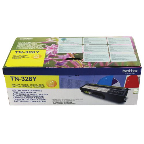 Brother TN-328Y Toner Cartridge Super High Yield Yellow TN328Y