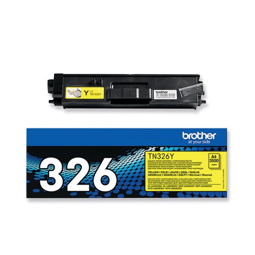 Brother TN-326Y Toner Cartridge High Yield Yellow TN326Y