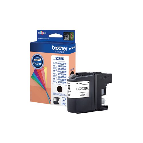 Brother LC223BK Black Inkjet Cartridge LC-223BK 550 Page Yield