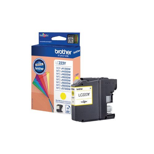 Brother LC223Y Yellow Inkjet Cartridge 550 Page Yield