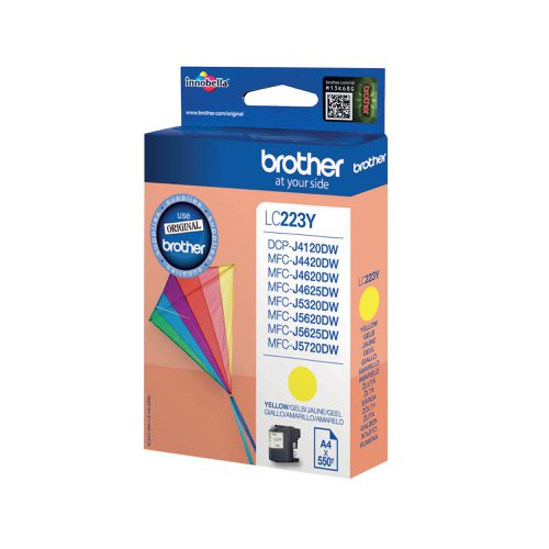 Brother LC223Y Yellow Inkjet Cartridge 550 Page Yield