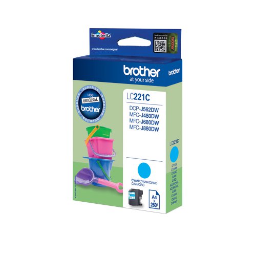 Brother LC221C Inkjet Cartridge Cyan LC221C