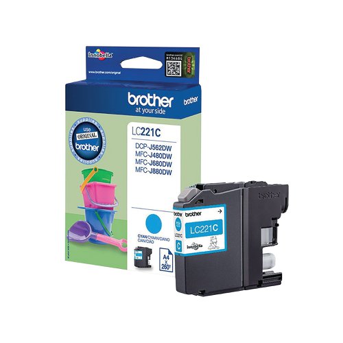 Brother LC221C Inkjet Cartridge Cyan LC221C