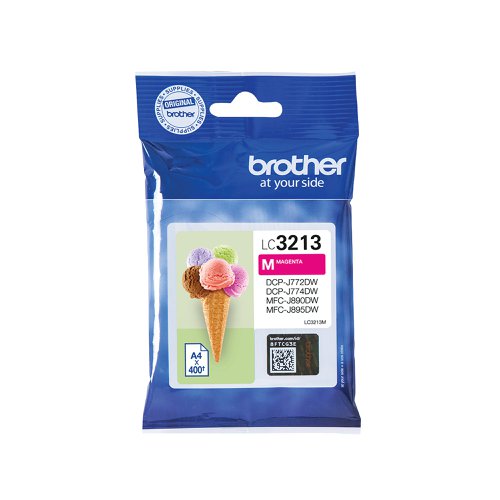 Brother LC3213M Inkjet Cartridge High Yield Magenta LC3213M