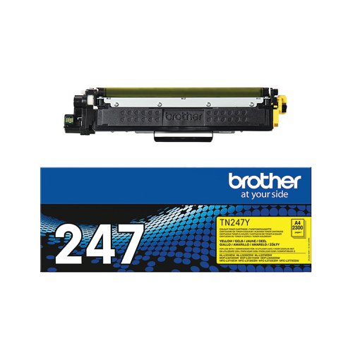 Brother TN-247Y High Yield Yellow Toner Cartridge 2300 Page Yield TN247Y