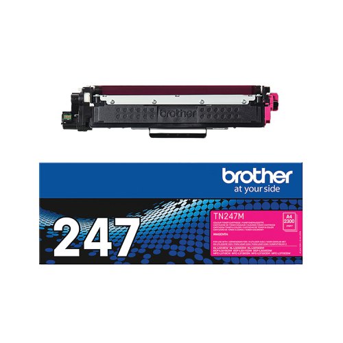 Brother TN-247M High Yield Magenta Toner Cartridge 2300 Page Yield TN247M