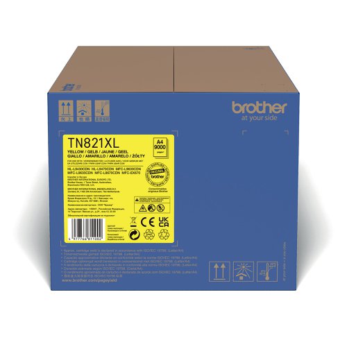 Brother TN-821XLY Toner Cartridge High Yield Yellow TN821XLY