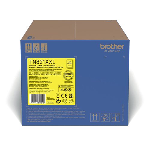 Brother TN-821XXLY Toner Cartridge Super High Yield Yellow TN821XXLY