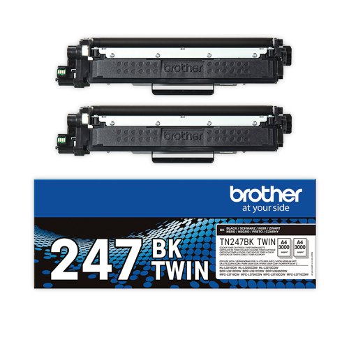 Brother TN-247BKTWIN Toner Cartridge HY Black Twinpack TN247BKTWIN