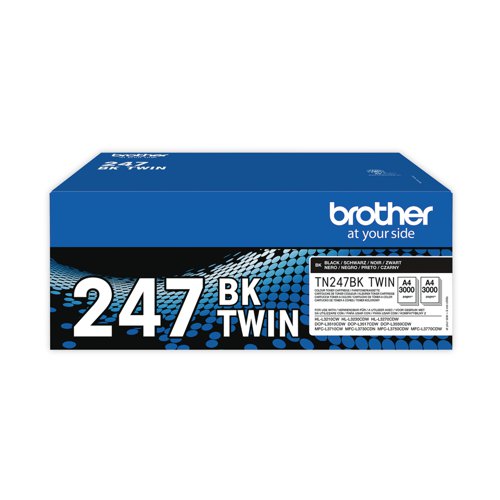 Brother TN-247BKTWIN Toner Cartridge HY Black Twinpack TN247BKTWIN