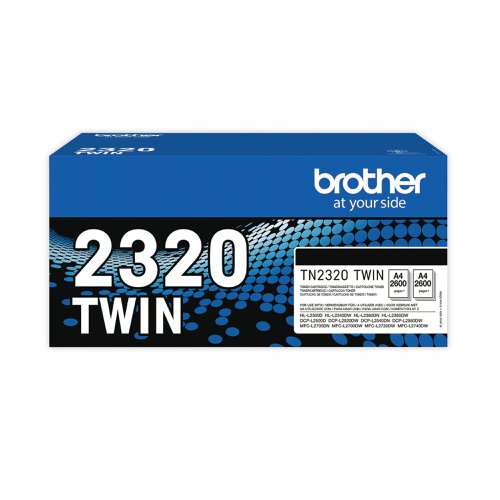 Brother TN-2320TWIN Toner Cartridge HY Black Twinpack TN2320TWIN