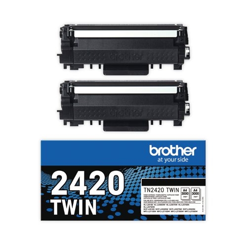 Brother TN-2420TWIN Toner Cartridge HY Black Twinpack TN2420TWIN