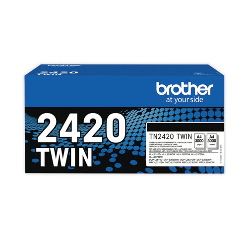 Brother TN-2420TWIN Toner Cartridge HY Black Twinpack TN2420TWIN