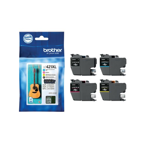 Brother LC421XL Inkjet Cartridge High Yield CMYK Multipack LC421XLVAL