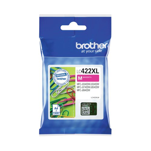 Brother LC422XLM Inkjet Cartridge High Yield Magenta LC422XLM