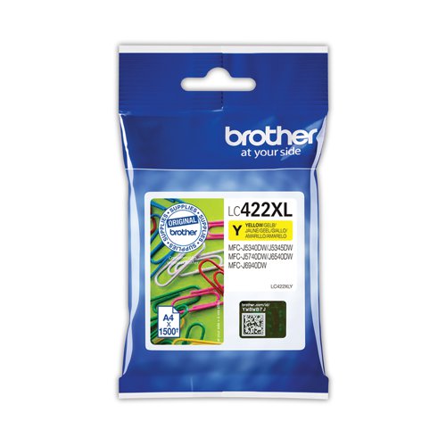 Brother LC422XLY Inkjet Cartridge High Yield Yellow LC422XLY