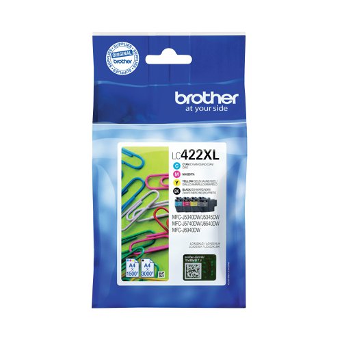 Brother LC422XL Inkjet Cartridge High Yield CMYK Multipack LC422XLVAL