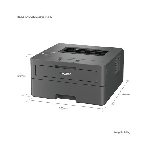 Brother HL-L2445DW A4 Wireless Mono Laser Printer HLL2445DWZU1