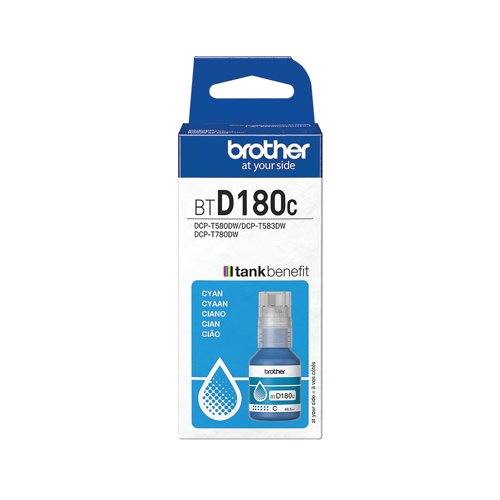 Brother Ink Bottle Super High Yield Cyan BTD180C