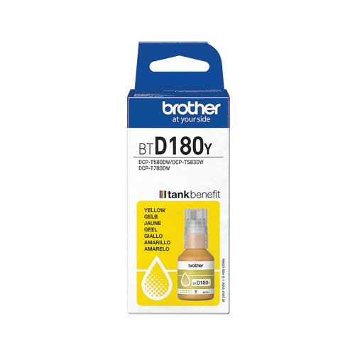 Brother Ink Bottle Super High Yield Yellow BTD180Y