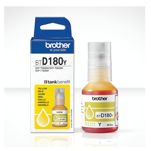 Brother Ink Bottle Super High Yield Yellow BTD180Y