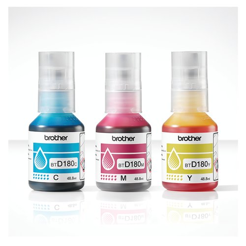 Brother Ink Bottle Super High Yield CMY Multipack BTD180CLVAL