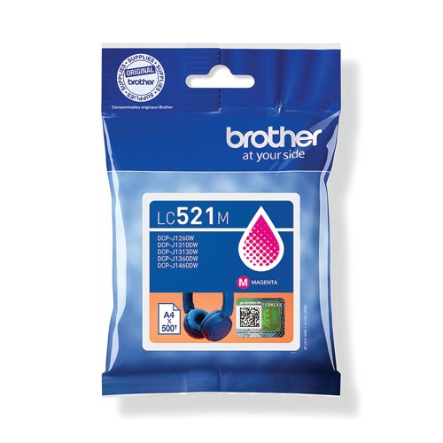 Brother LC-521M Magenta Ink Cartridge LC521M
