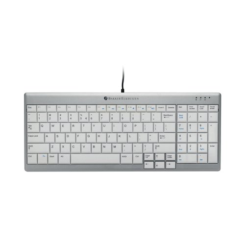 BakkerElkhuizen UltraBoard 960 Compact Standard Keyboard UK Grey BNEU960SCUK Keyboards BAK67354