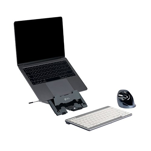 BakkerElkhuizen Ergo-Q Hybrid Pro Tablet/Laptop Stand Dark Grey BNEQHPDG