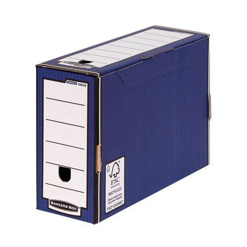 Fellowes Bankers Box Premium Transfer File Blue/White (Pack of 10) 00059-FF