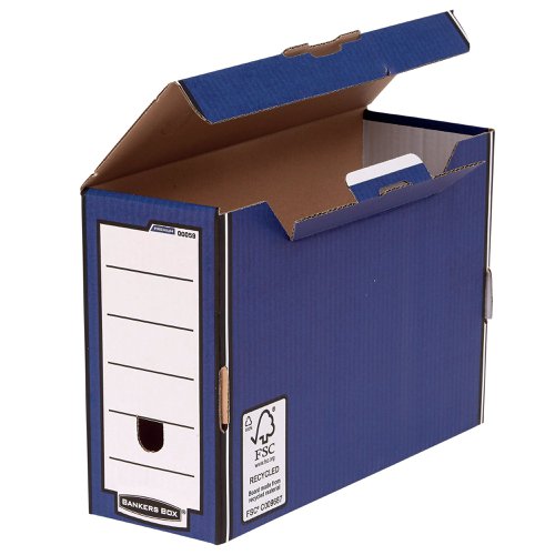 Fellowes Bankers Box Premium Transfer File Blue /White 00059-FF