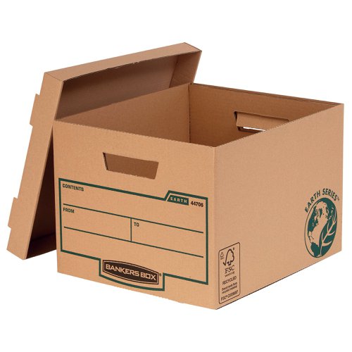 Bankers Box R-Kive Earth Storage Box Brown (Pack of 10) 4470601