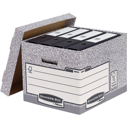 Bankers Box Storage Box Large Grey (Pack of 10) 01810-FFLP